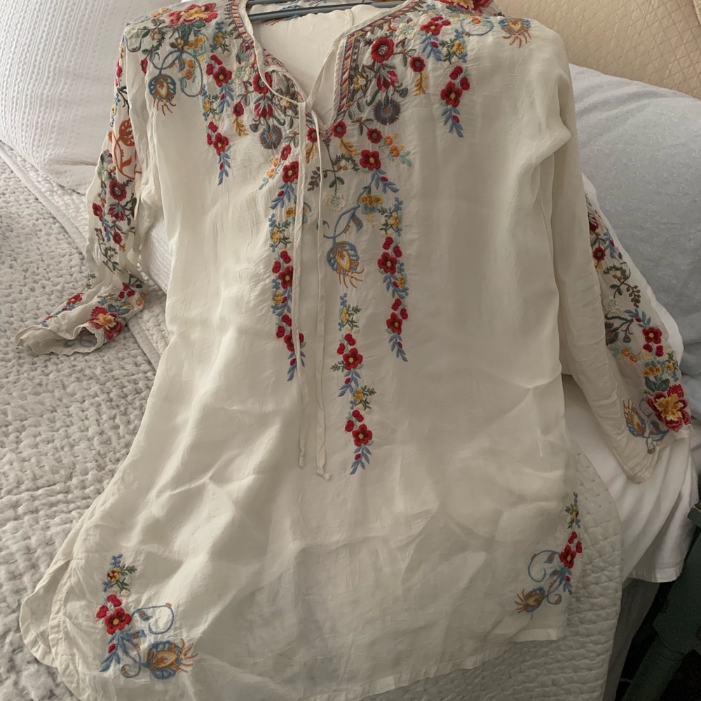 Johnny Was embroidered tunic